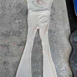 Urban Outfitters Renewal Remnants ribbed knit pants S and a Hollister top size s